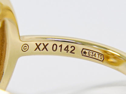 Cartier ロゴ ドゥーブルC ダイヤモンド 750 PG リング 49 8.5 号