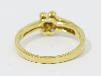 MOUAWAD サファイア 0.19ct ダイヤモンド 0.09ct 750 YG リング 11号 ブルー