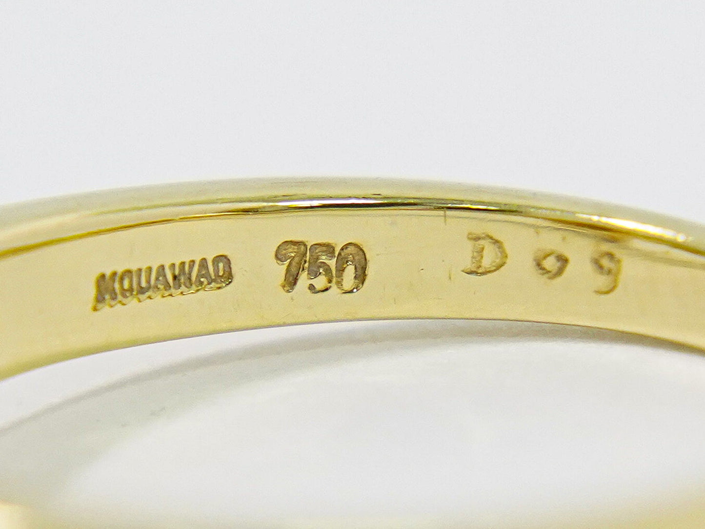 MOUAWAD サファイア 0.19ct ダイヤモンド 0.09ct 750 YG リング 11号 ブルー