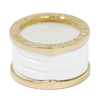 BVLGARI B-ZERO1 Au750 PG セラミック リング 49 6.5号 ホワイト