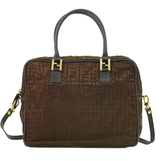 FENDI ズッカ 2WAY ショルダーバッグ ブラウン