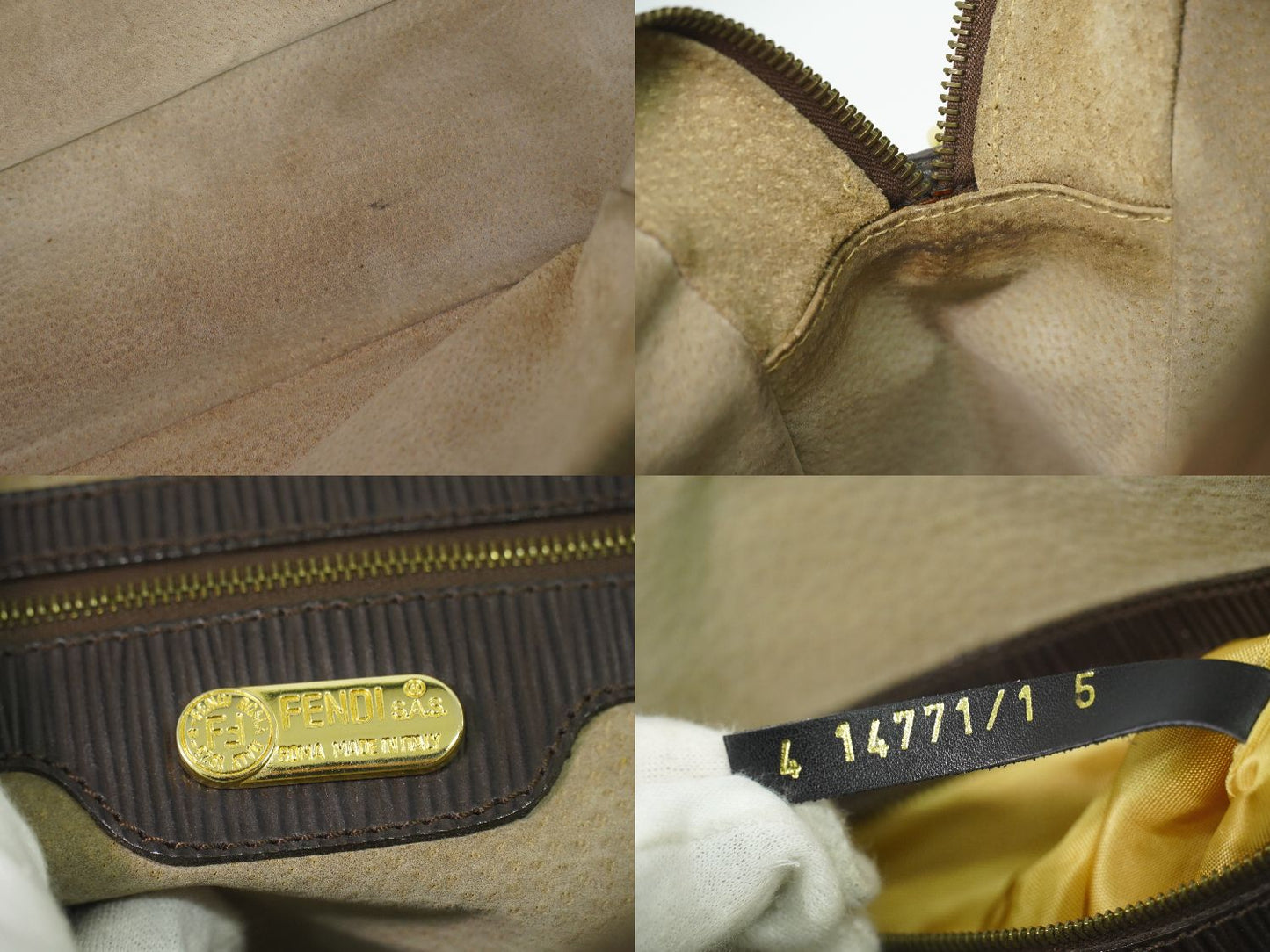 FENDI ズッカ 2WAY ショルダーバッグ ブラウン