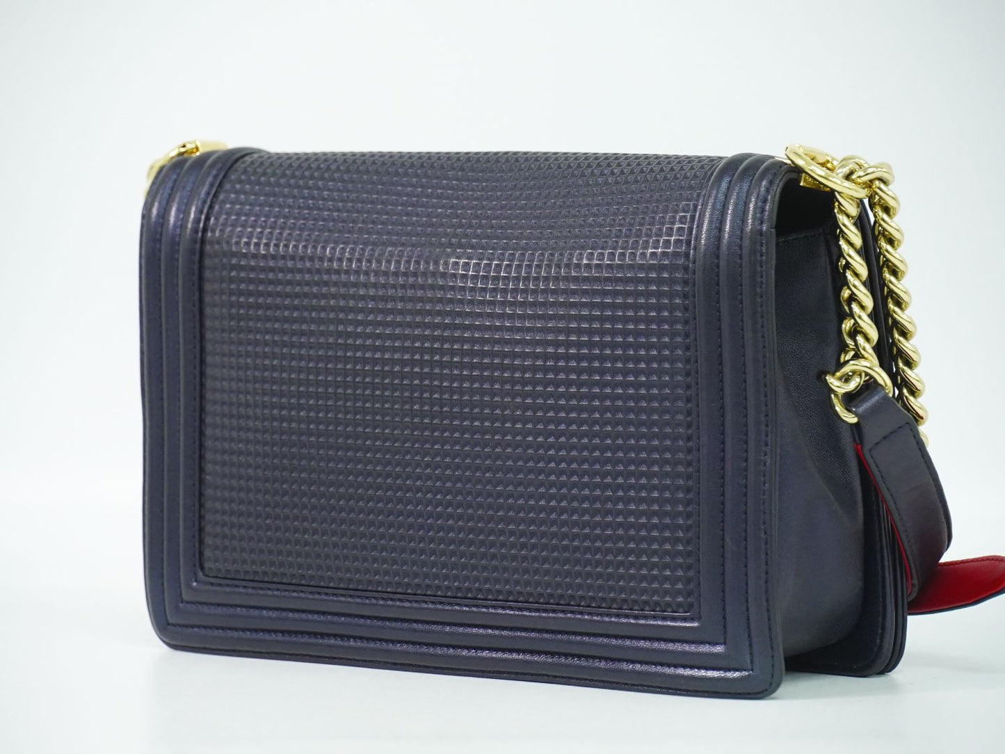 CHANEL ボーイシャネル ココマーク ショルダーバッグ ネイビー
