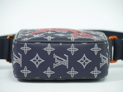 LOUIS VUITTON ダヌーブ PM アップサイドダウン モノグラム インク ショルダーバッグ ネイビー M43678