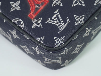 LOUIS VUITTON ダヌーブ PM アップサイドダウン モノグラム インク ショルダーバッグ ネイビー M43678