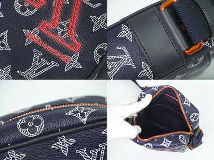 LOUIS VUITTON ダヌーブ PM アップサイドダウン モノグラム インク ショルダーバッグ ネイビー M43678