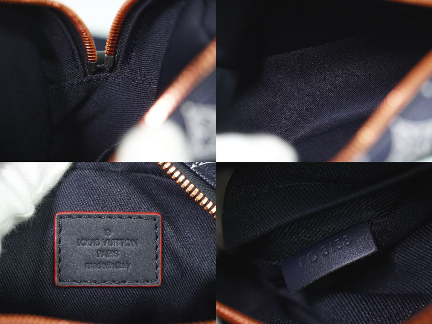 LOUIS VUITTON ダヌーブ PM アップサイドダウン モノグラム インク ショルダーバッグ ネイビー M43678