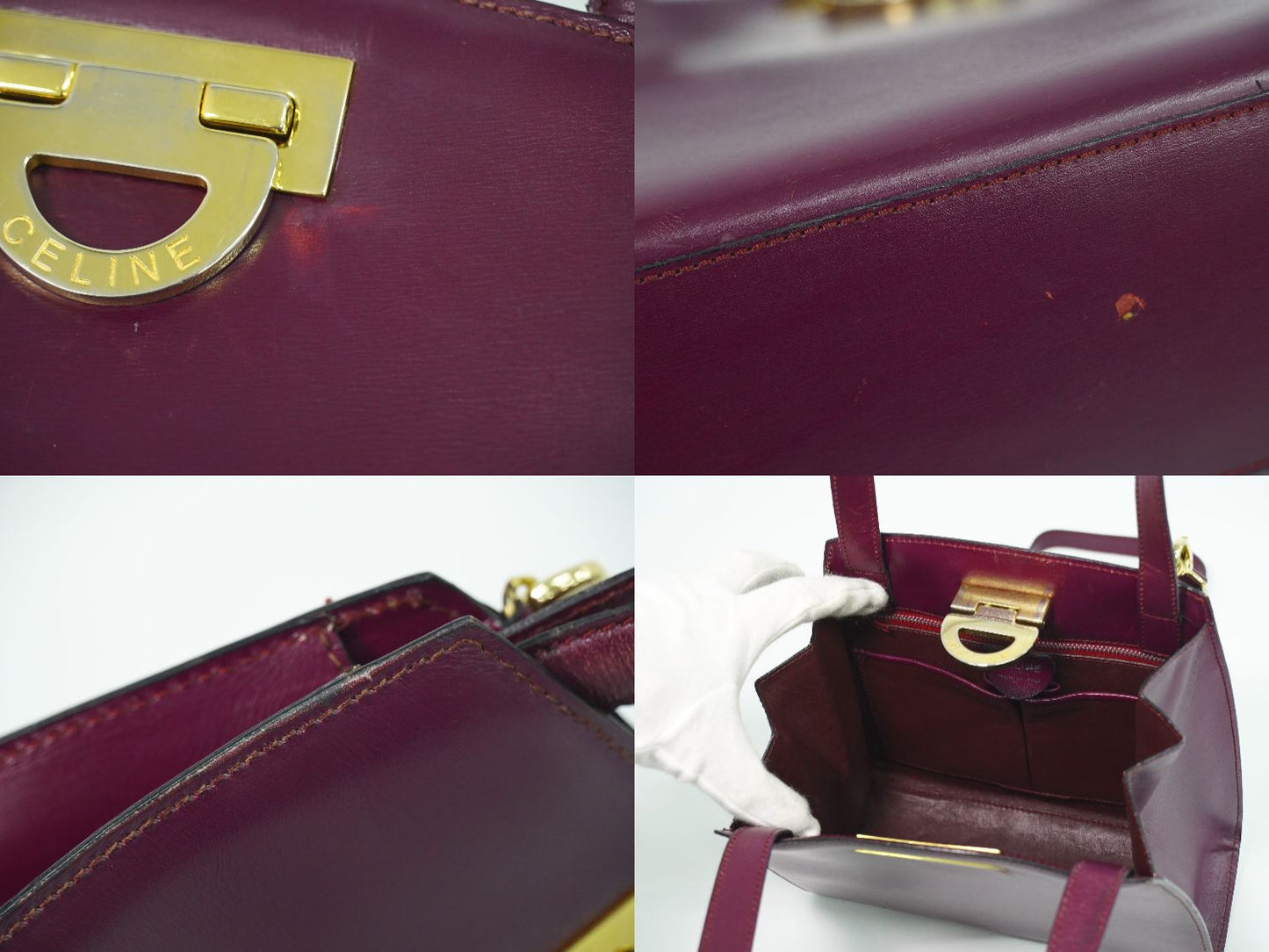 CELINE 2WAY ショルダーバッグ パープル