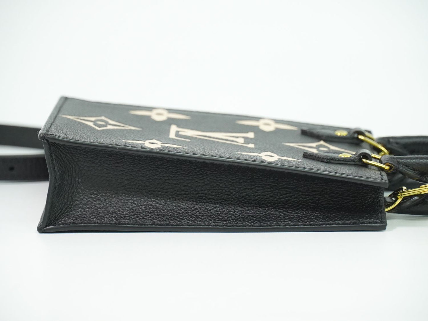 LOUIS VUITTON プティット サックプラ モノグラム アンプラントレザー 2WAY ショルダーバッグ ノワール M81416