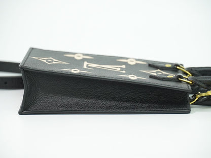 LOUIS VUITTON プティット サックプラ モノグラム アンプラントレザー 2WAY ショルダーバッグ ノワール M81416