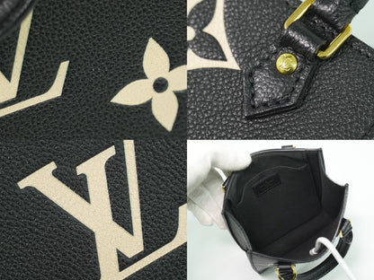 LOUIS VUITTON プティット サックプラ モノグラム アンプラントレザー 2WAY ショルダーバッグ ノワール M81416