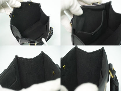 LOUIS VUITTON プティット サックプラ モノグラム アンプラントレザー 2WAY ショルダーバッグ ノワール M81416