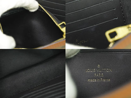 LOUIS VUITTON ポルトフォイユ ドーフィーヌ モノグラム リバース チェーン ショルダーウォレット ブラウン M68746