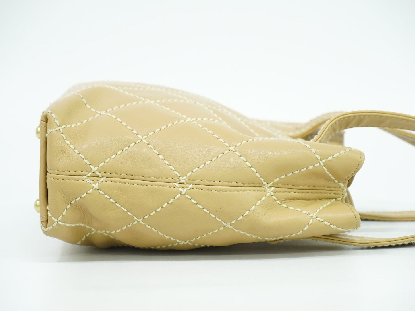 CHANEL ワイルドステッチ ココマーク トートバッグ ベージュ