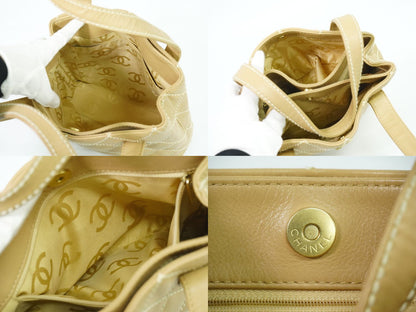 CHANEL ワイルドステッチ ココマーク トートバッグ ベージュ