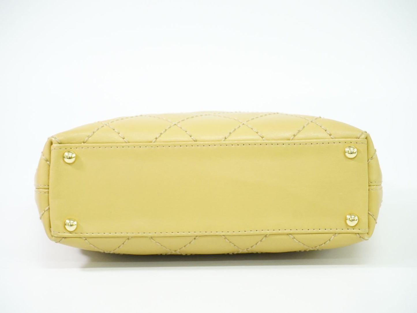 CHANEL ワイルドステッチ ココマーク ハンドバッグ ベージュ