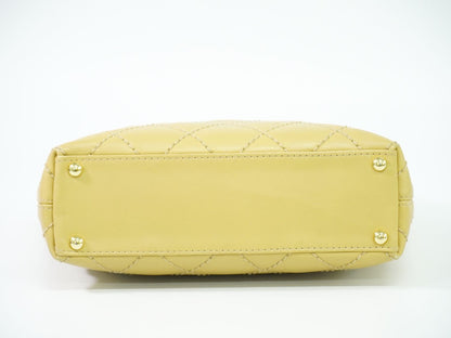 CHANEL ワイルドステッチ ココマーク ハンドバッグ ベージュ