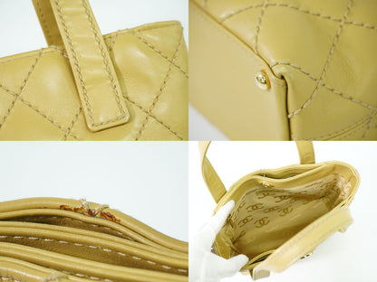 CHANEL ワイルドステッチ ココマーク ハンドバッグ ベージュ