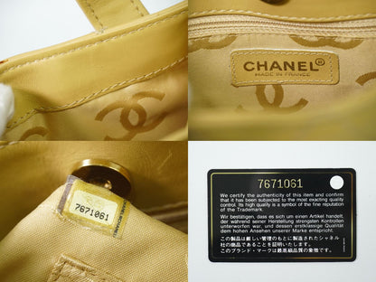 CHANEL ワイルドステッチ ココマーク ハンドバッグ ベージュ