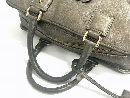 LOEWE アマソナ 28 アナグラム ミニ ボストンバッグ ブロンズ　