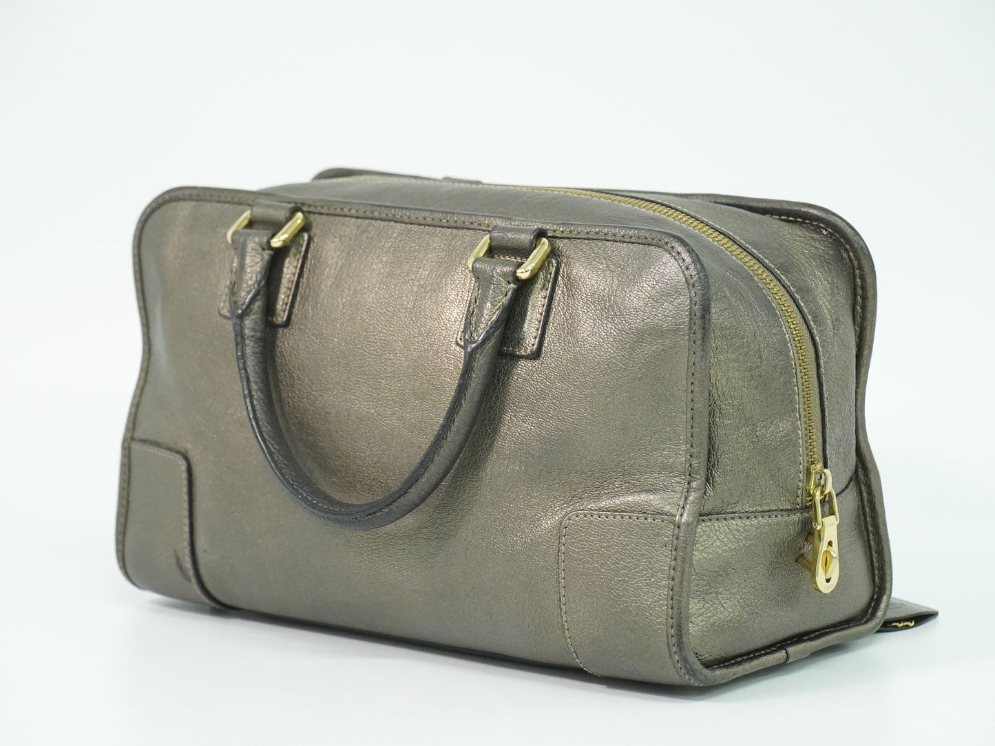 LOEWE アマソナ 28 アナグラム ミニ ボストンバッグ ブロンズ　