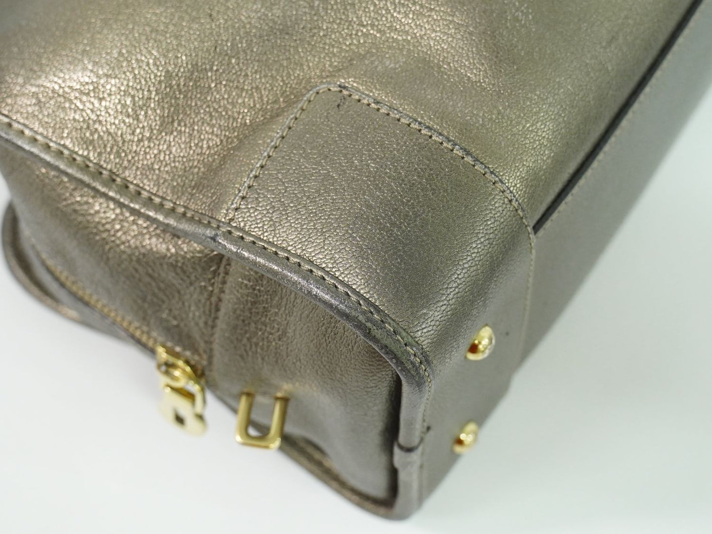 LOEWE アマソナ 28 アナグラム ミニ ボストンバッグ ブロンズ　