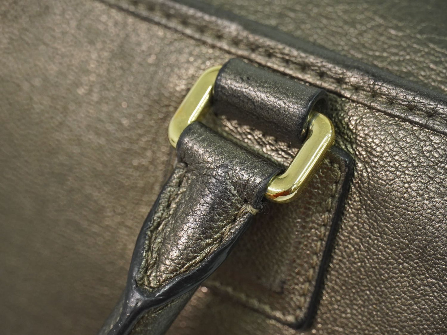 LOEWE アマソナ 28 アナグラム ミニ ボストンバッグ ブロンズ　