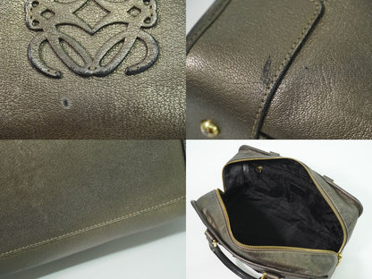 LOEWE アマソナ 28 アナグラム ミニ ボストンバッグ ブロンズ　