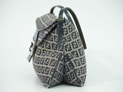 FENDI マンマバケット ズッキーノ ショルダーバッグ グレー ネイビー