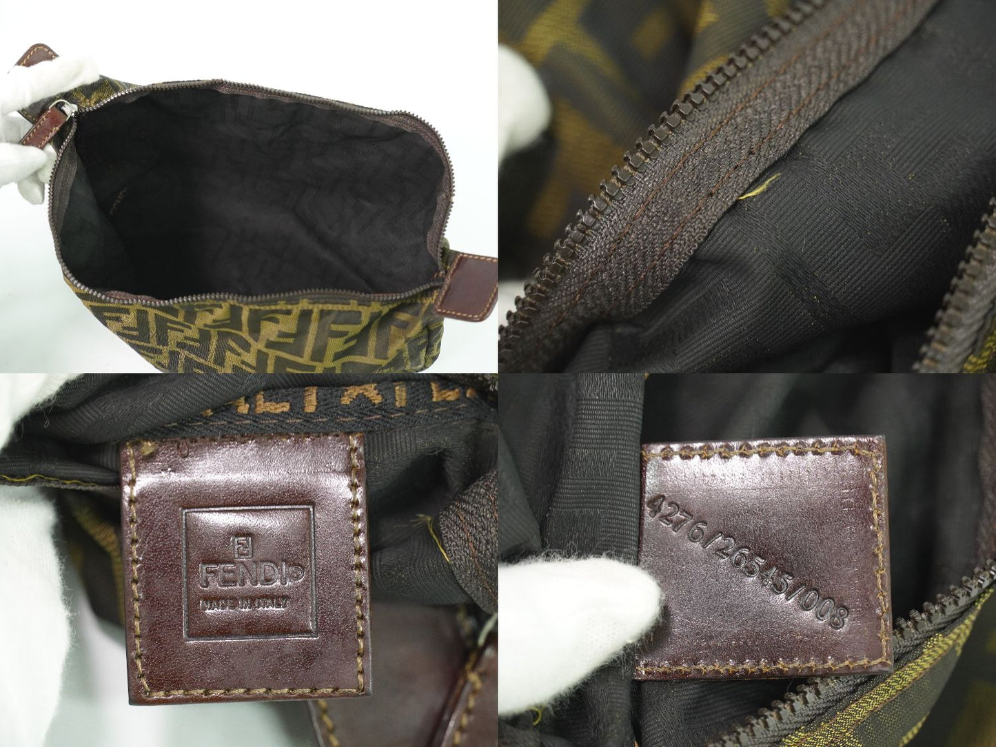 FENDI ズッカ ポーチ ブラウン