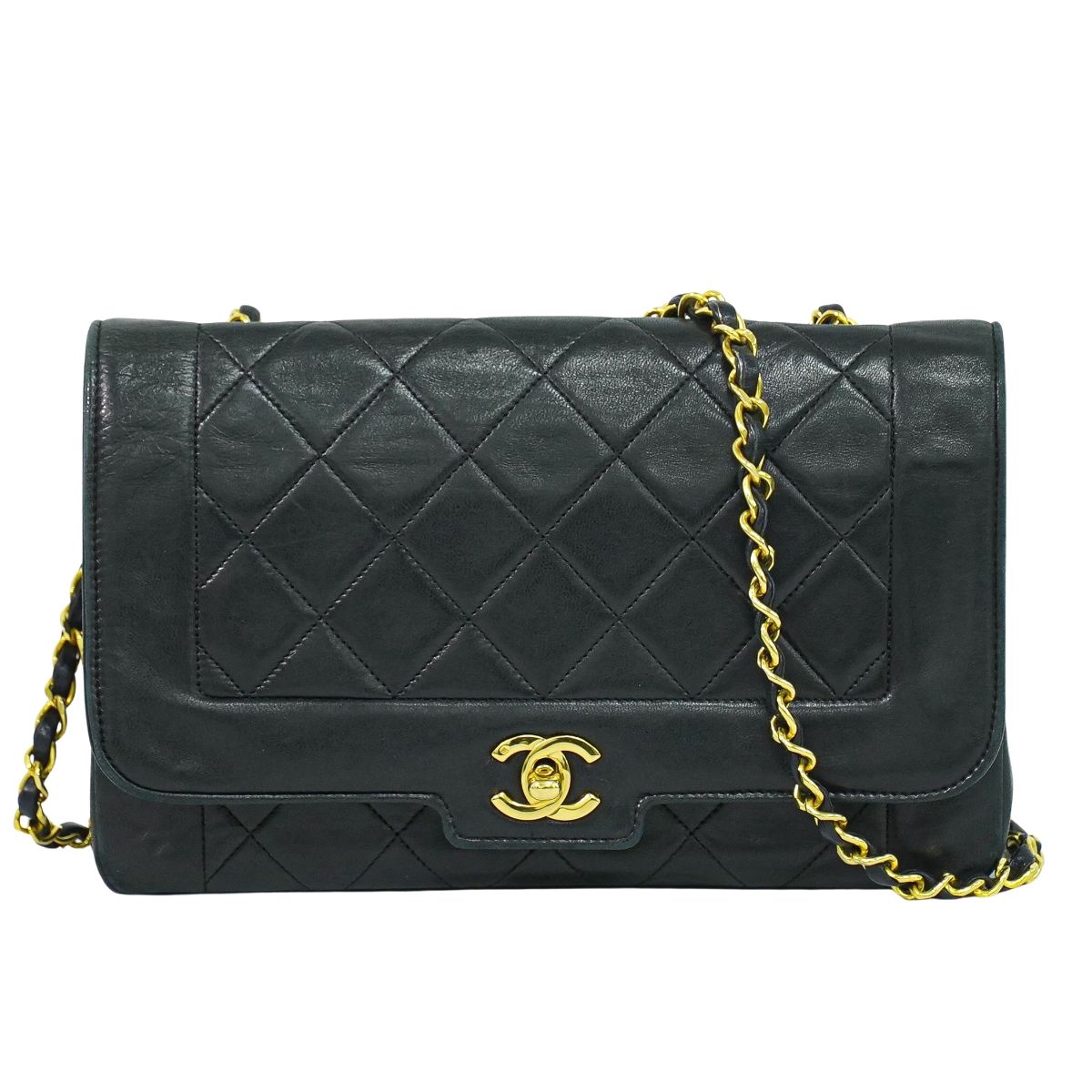 CHANEL ココマーク マトラッセ ショルダーバッグ ブラック