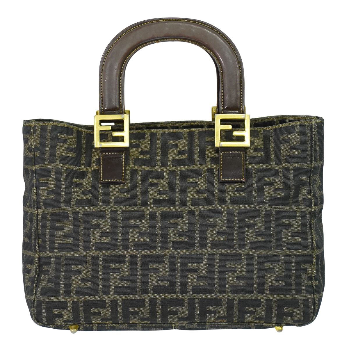 FENDI ズッカ ハンドバッグ ブラウン