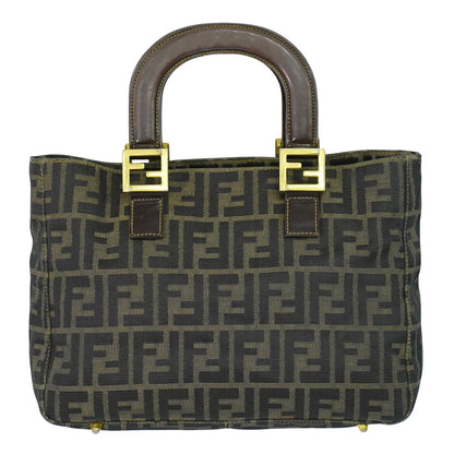 FENDI ズッカ ハンドバッグ ブラウン