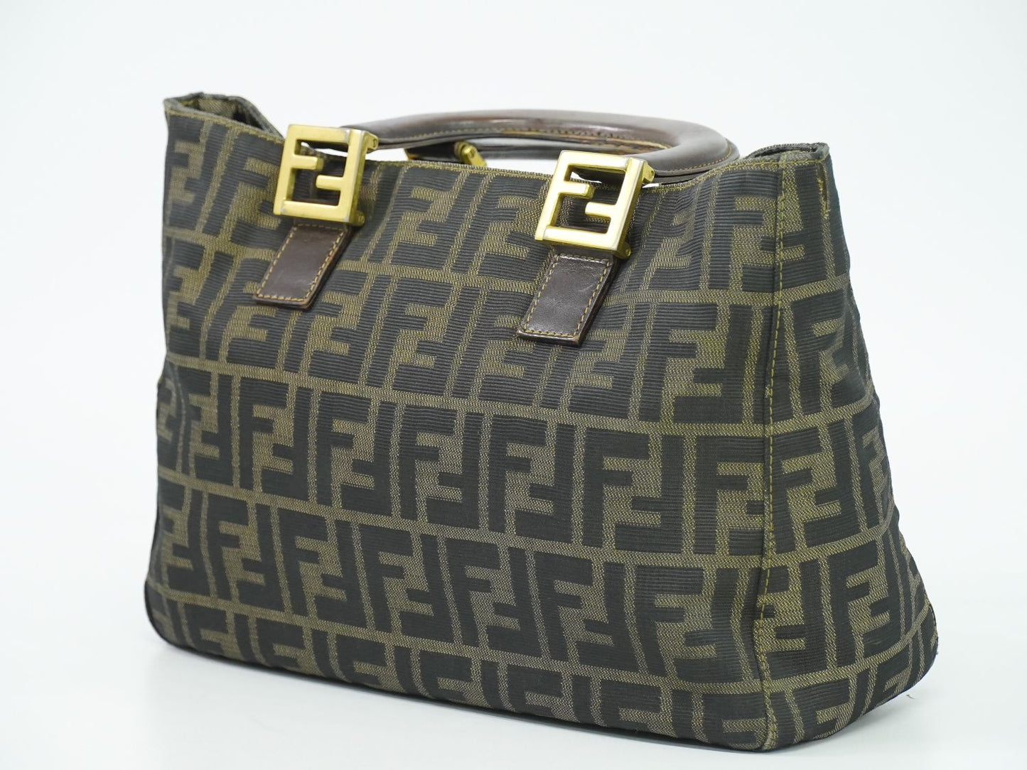 FENDI ズッカ ハンドバッグ ブラウン