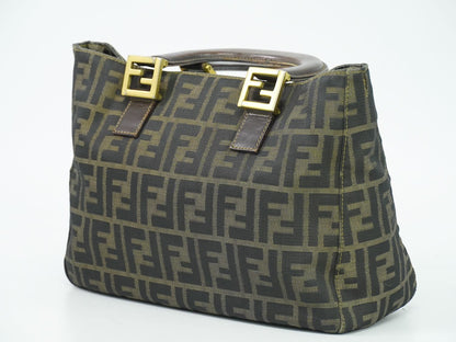 FENDI ズッカ ハンドバッグ ブラウン