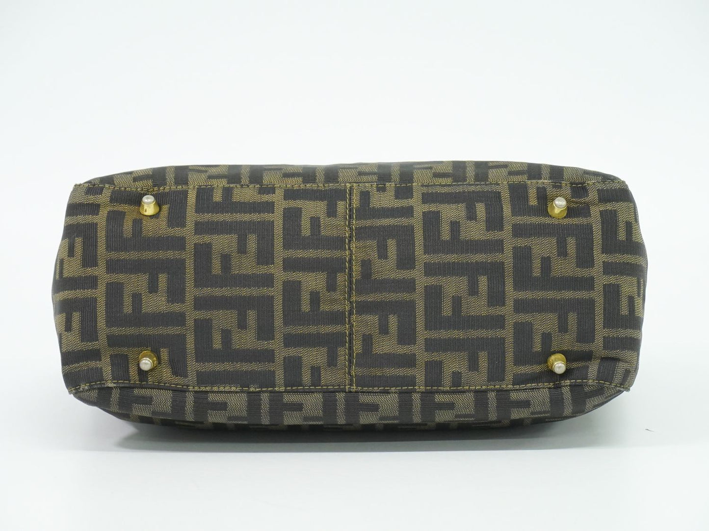 FENDI ズッカ ハンドバッグ ブラウン