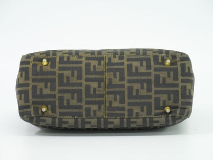 FENDI ズッカ ハンドバッグ ブラウン