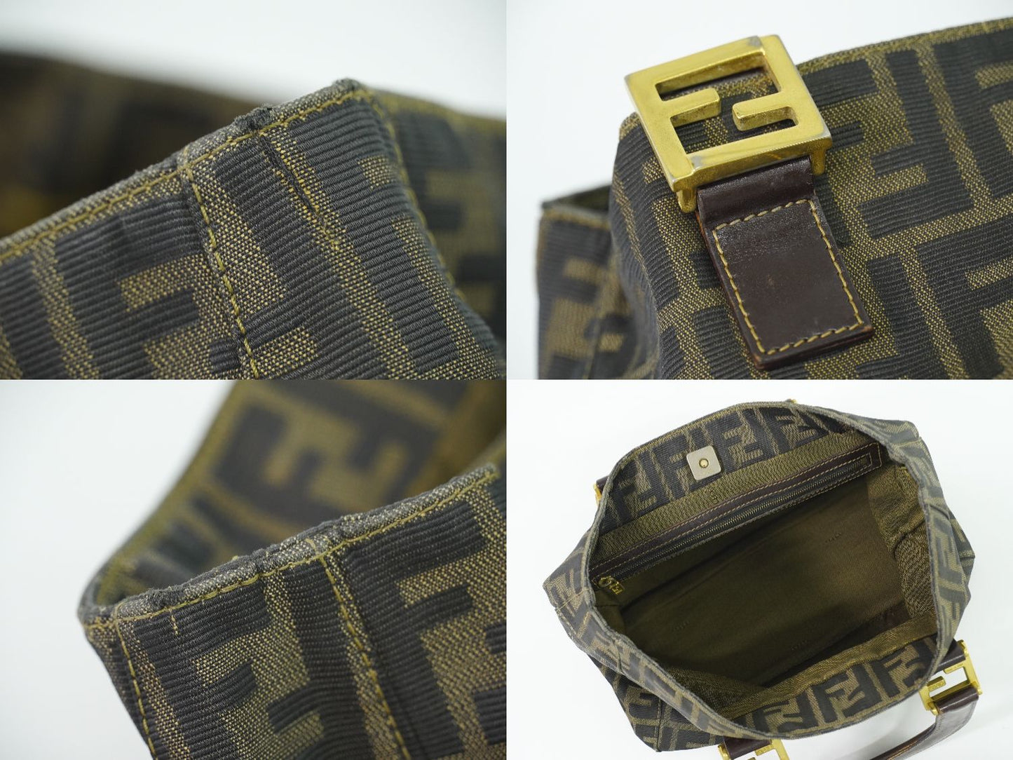 FENDI ズッカ ハンドバッグ ブラウン