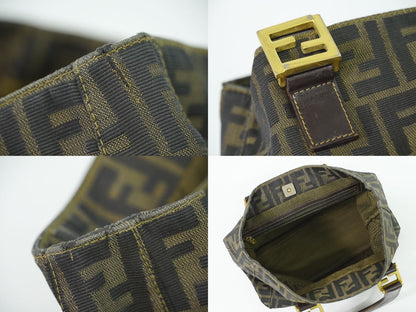 FENDI ズッカ ハンドバッグ ブラウン