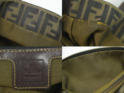 FENDI ズッカ ハンドバッグ ブラウン