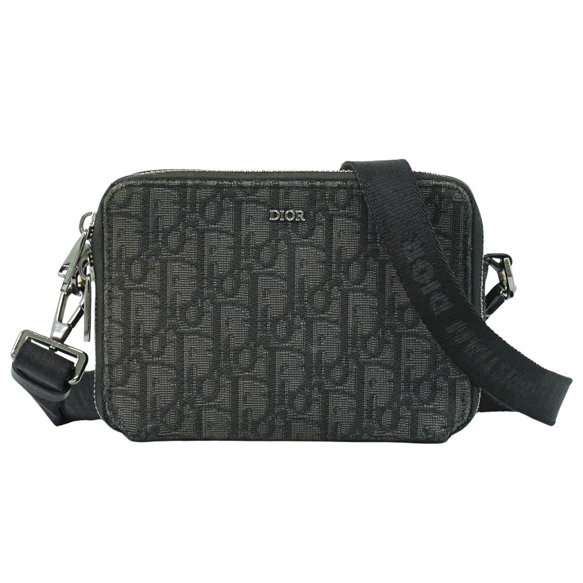 DIOR オブリーク ストラップ付き ポーチ ショルダーバッグ ブラック