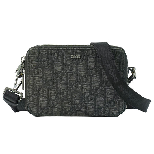 DIOR オブリーク ストラップ付き ポーチ ショルダーバッグ ブラック