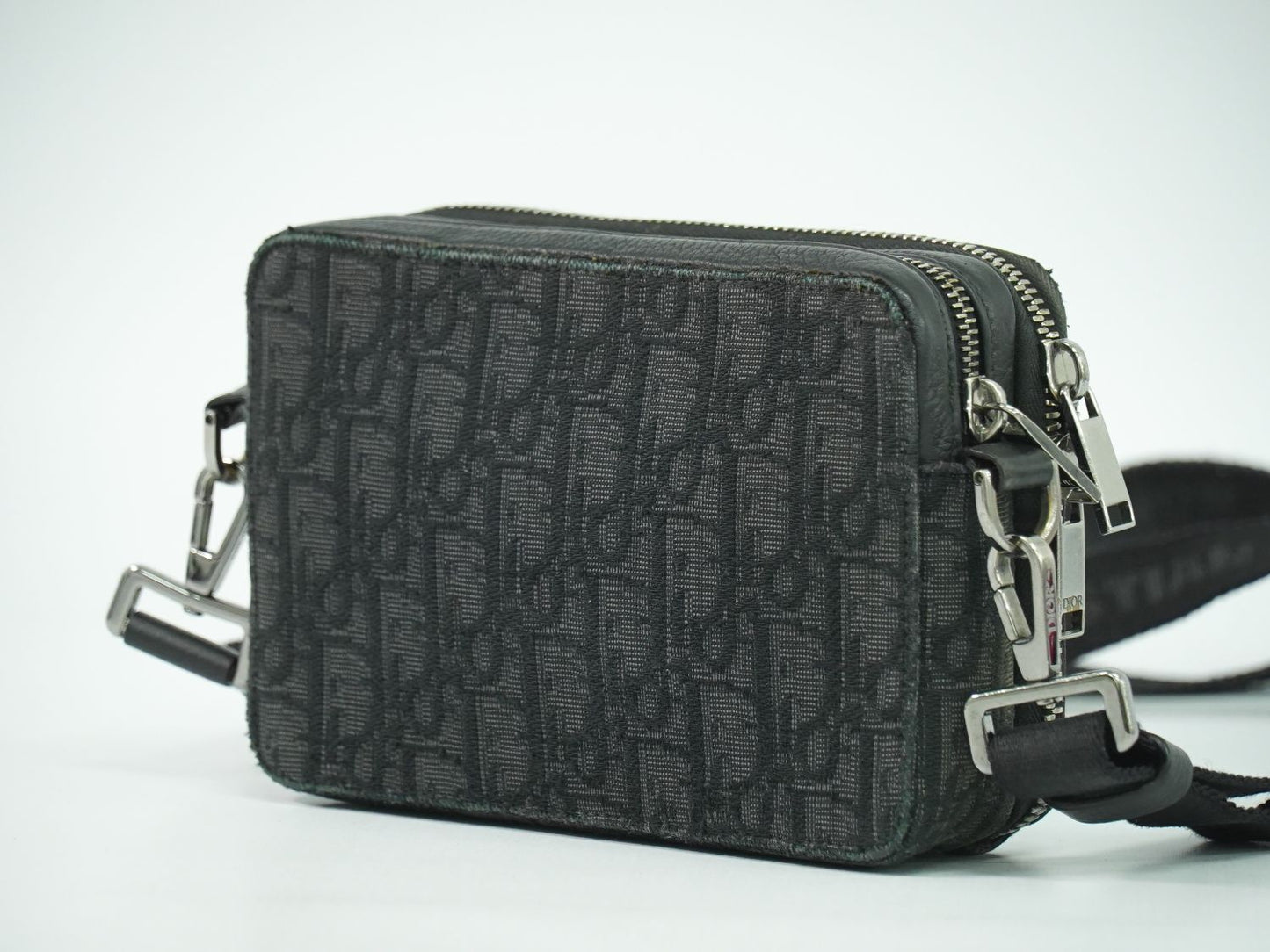DIOR オブリーク ストラップ付き ポーチ ショルダーバッグ ブラック