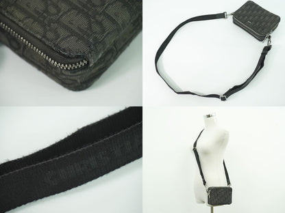 DIOR オブリーク ストラップ付き ポーチ ショルダーバッグ ブラック