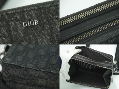 DIOR オブリーク ストラップ付き ポーチ ショルダーバッグ ブラック