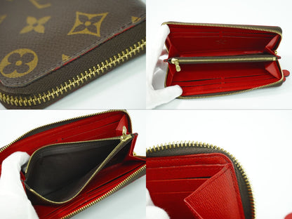 LOUIS VUITTON ポルトフォイユ クレマンス フラワーチャーム モノグラム 長財布 ブラウン コクリコ N62940