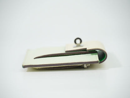 HERMES ケリーポケット コンパクト トリコロール コインケース ライトグリーン クリーム