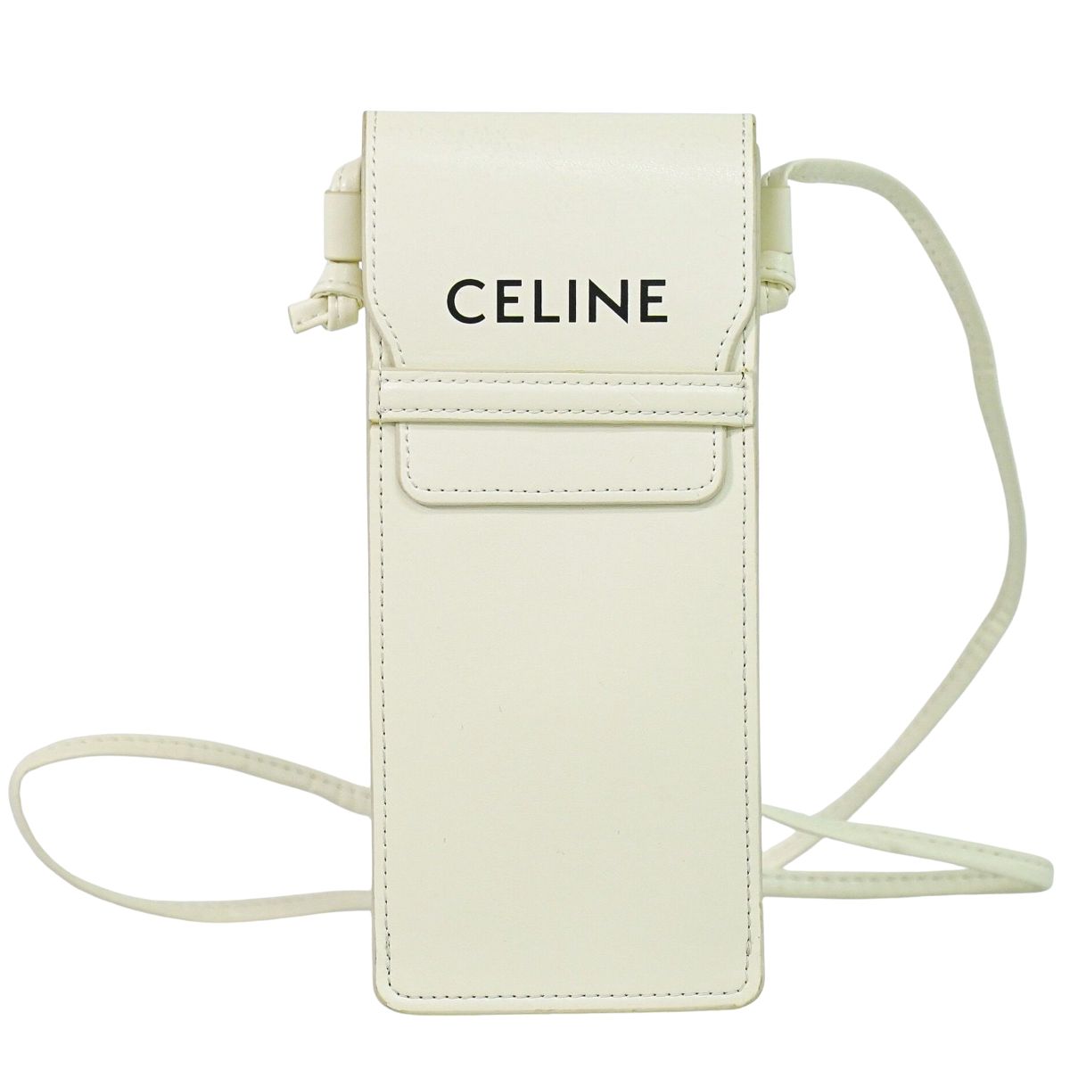 CELINE ロゴ サングラスケース スマホケース ホワイト