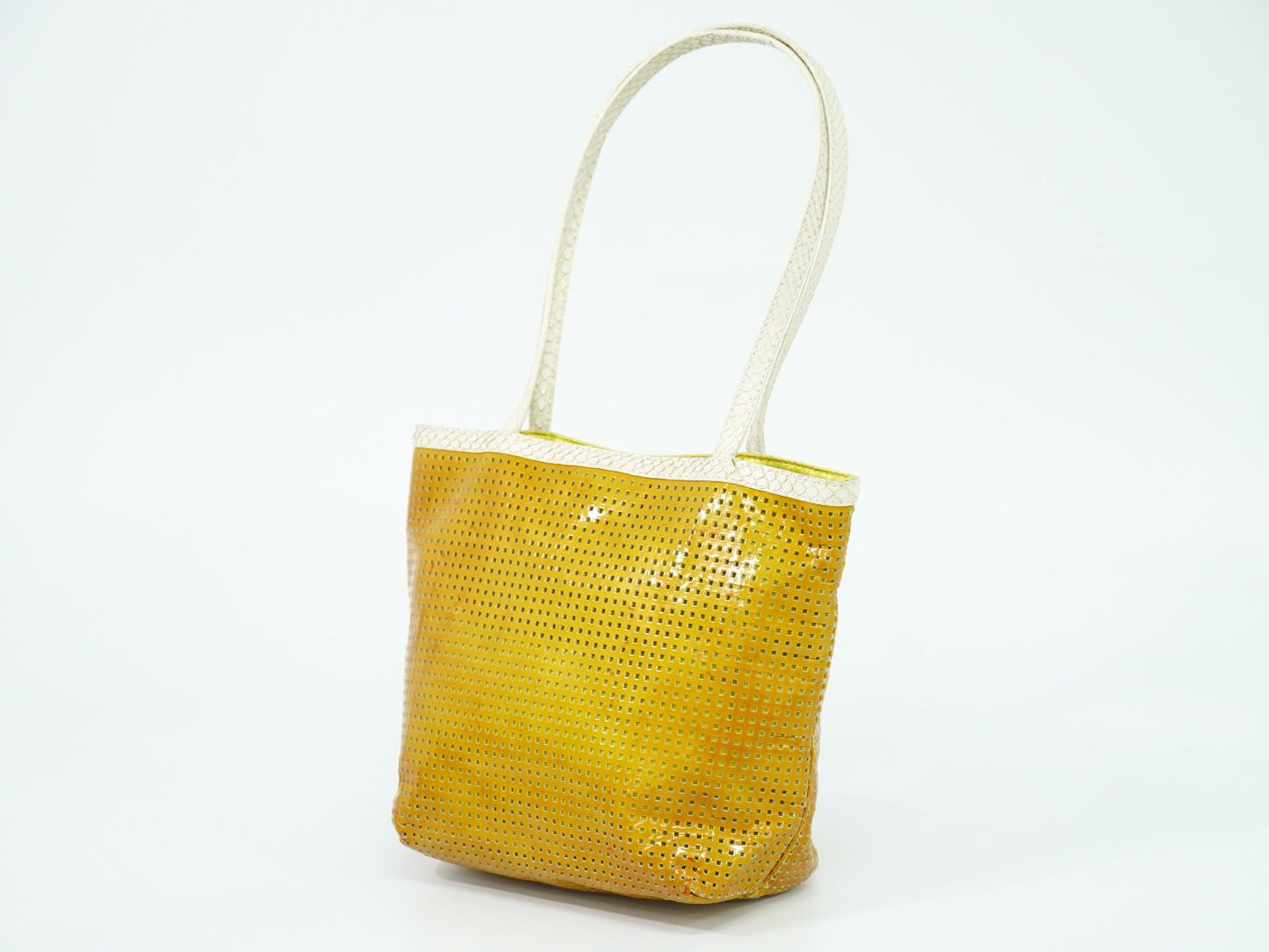 FENDI パンチング トートバッグ オレンジ ホワイト 26731