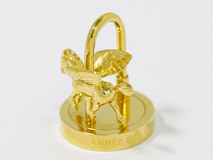 HERMES ペガサス カデナ チャーム ペンダントトップ GP